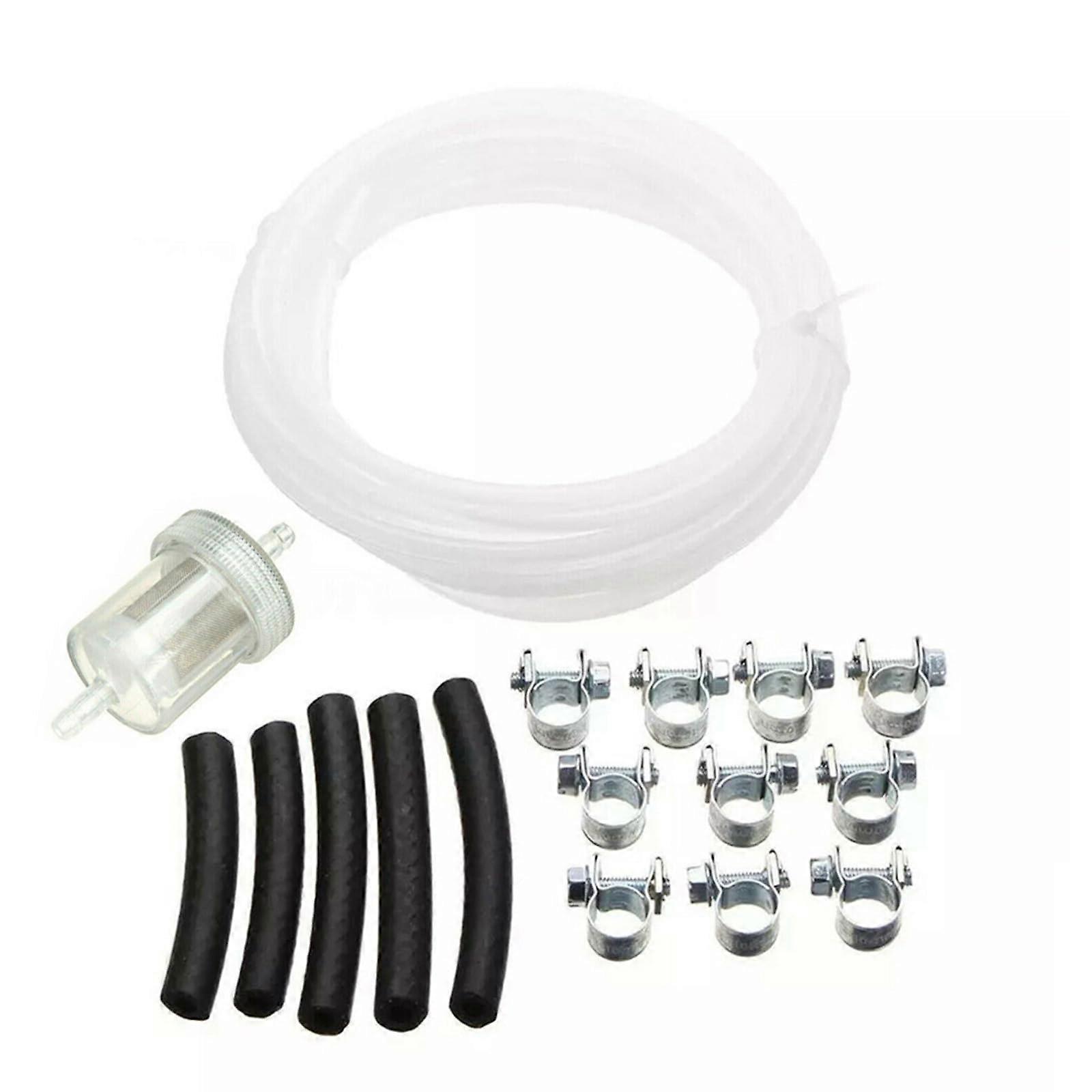 Parking Heater Hose Kit with Inline Fuel Filter, HeavyDuty Clips and Connectors for Easy Install