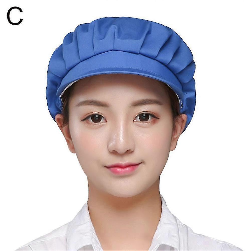 Unisex Dustproof Breathable Elastic Kitchen Chef Hat Cleaner Factory Work Cap
