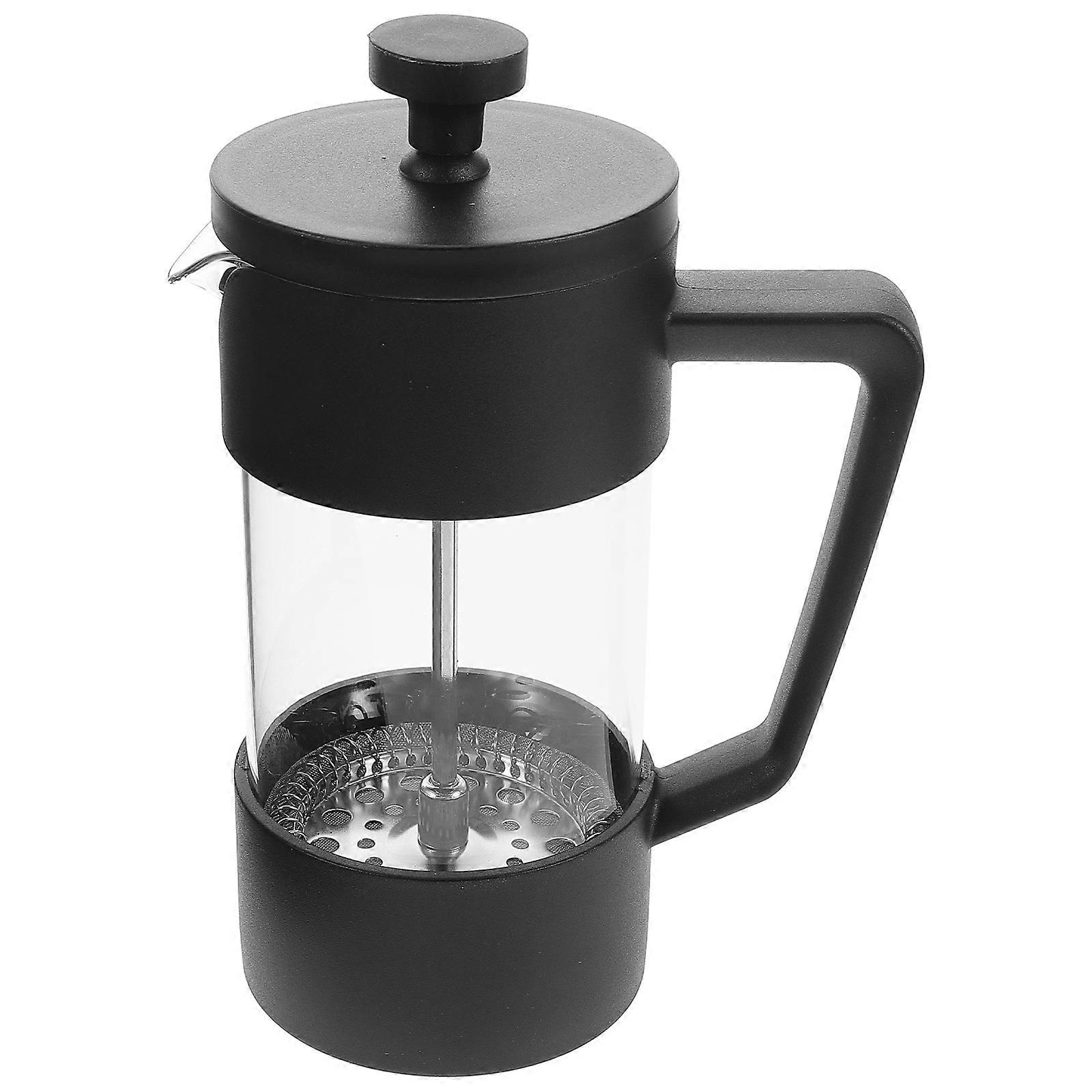 Coffee Maker 350ml High Heat Borosilicate Glass for Kitchen Travel Camping Black 1 Set