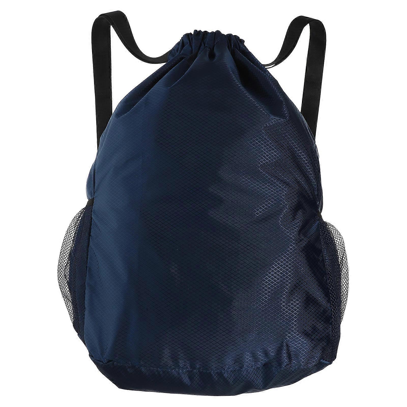 Drawstring Backpacks Camping Bag for Storage Large Durable Dark
