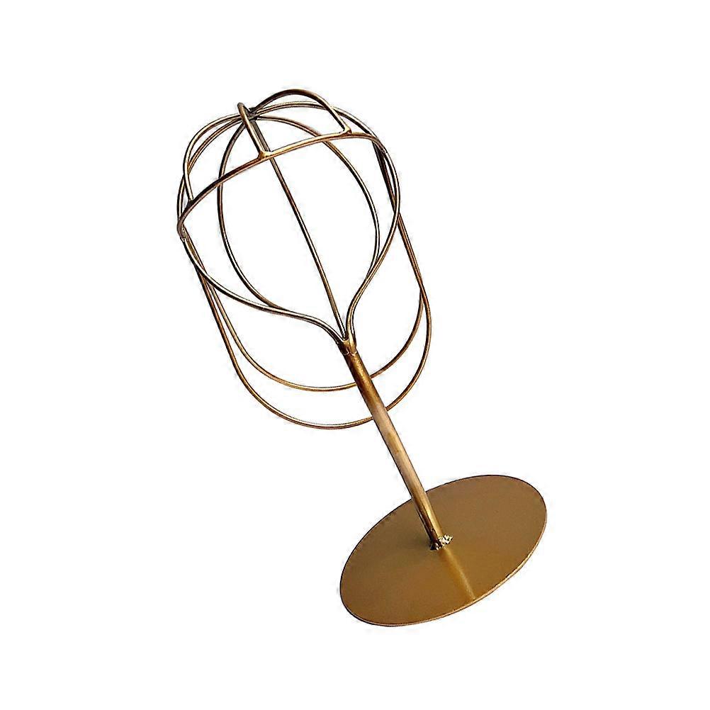 Metal Hat Display Rack for Home Use with Decorative Stand Frame