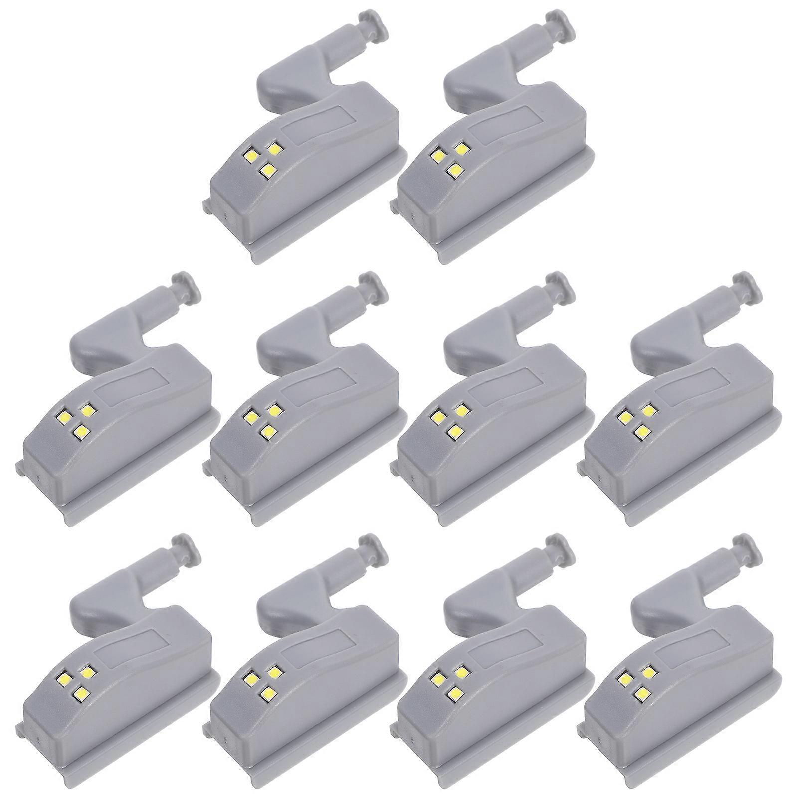 Touch Sensor Hinge Light for Cabinets 10Pcs LED Cool White Smart Sensor Lights