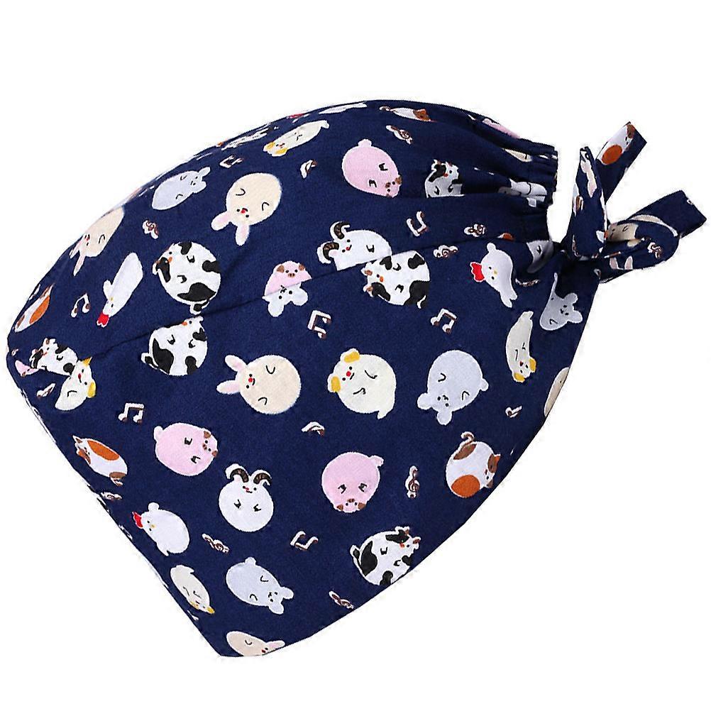 Hat Cotton Cap for Wearing Comfortable Cartoon Printed Working Cap