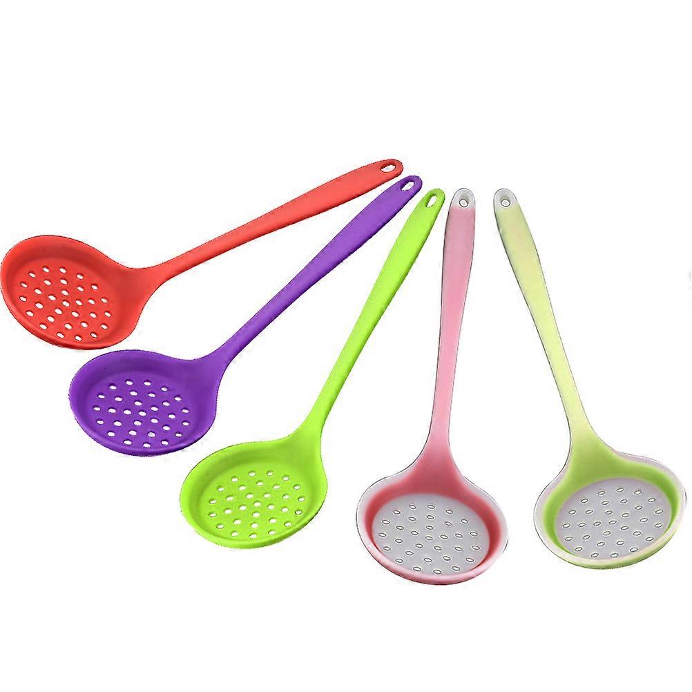 Kitchen Strainer Silicone Skimmer for Cooking Use with Long Handle Tool