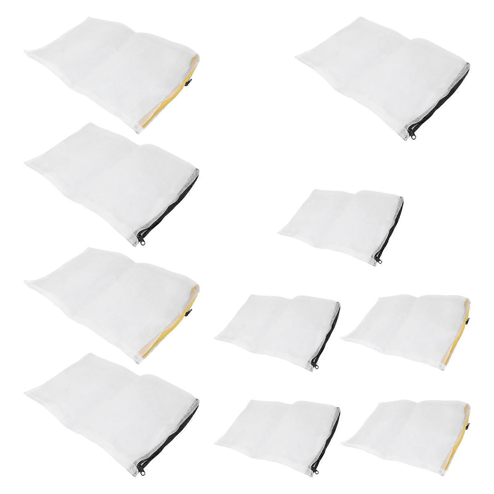Fish Tank Filter Material Bags for Storage Use with 10Pcs Nylon Mesh