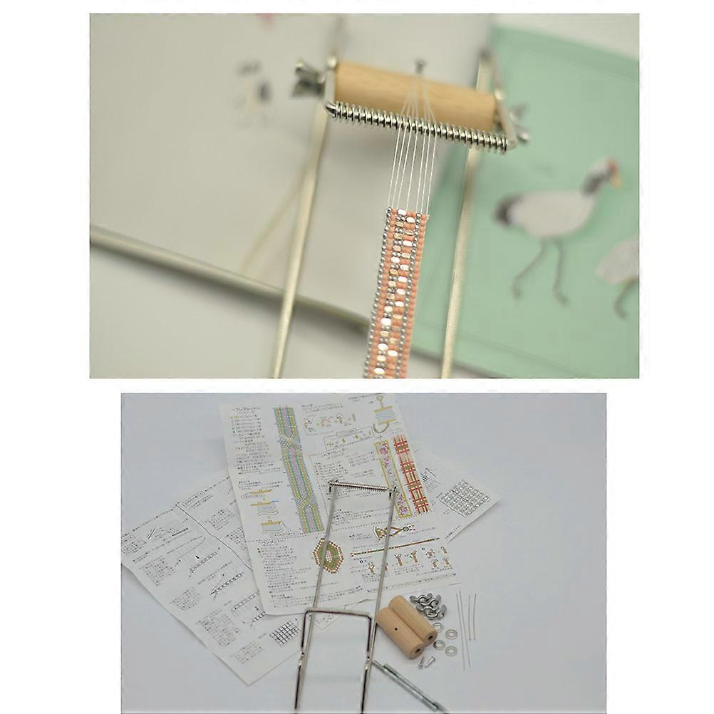 Simple Bead Loom Device Metal Frame for Weaving 3Pcs Set