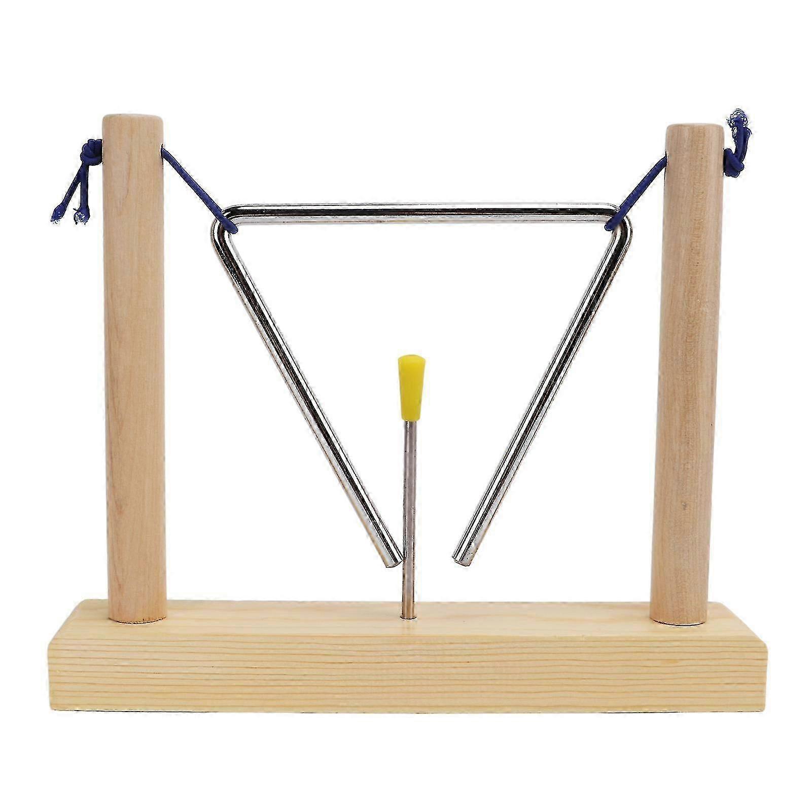 25-26 Hand Percussion Triangle Musical Instrument with Pine Frame for Performance Playing