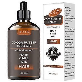 Cocoa Butter Hair Oil with Vitamin E, Hair Repair Treatment for Dry, Damaged Hair, Nourishing, Strengthens, Hair Essential Oil, 100ML
