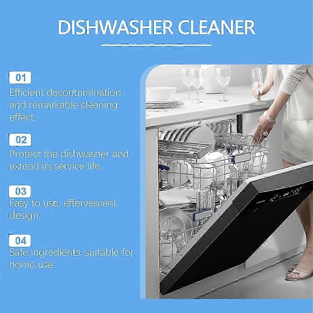 1-3X Dishwasher Cleaning Effervescent Tablets Dishwasher Deep Cleaning Deodorant Tablets