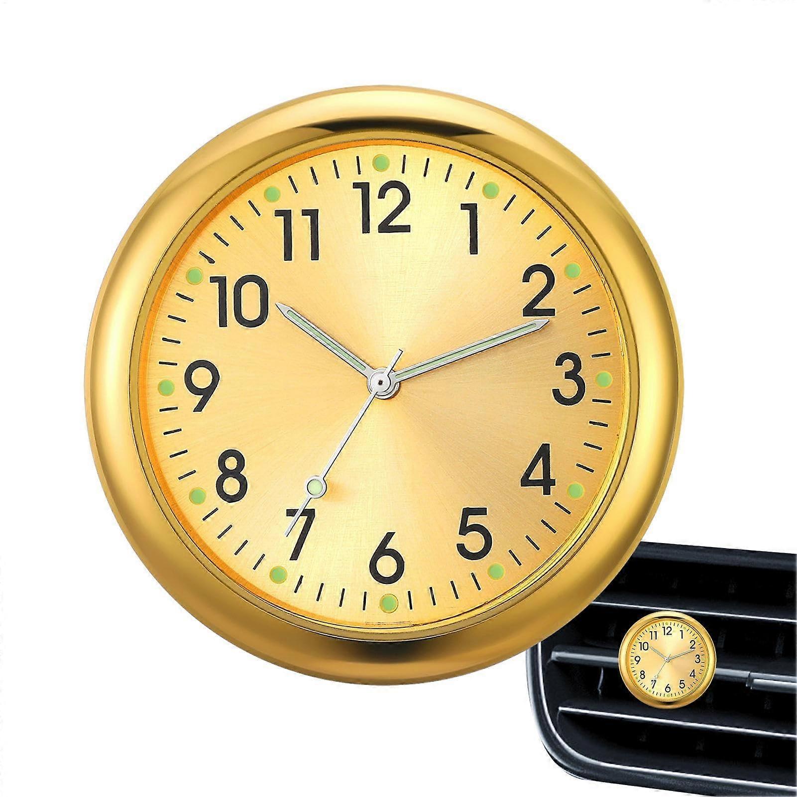 Luminous Analog Car Dashboard Clock with Quartz Movement and Easy StickOn Installation