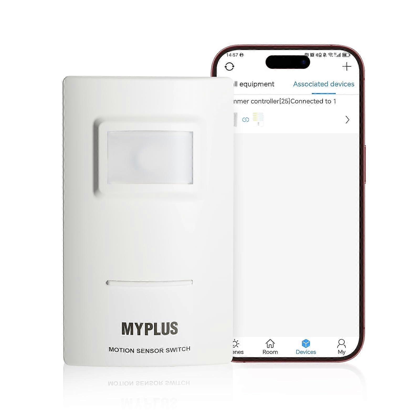 Smart Motion Sensor with Magnetic Mount for LED and Cabinet Lights, Wireless Hallway Use