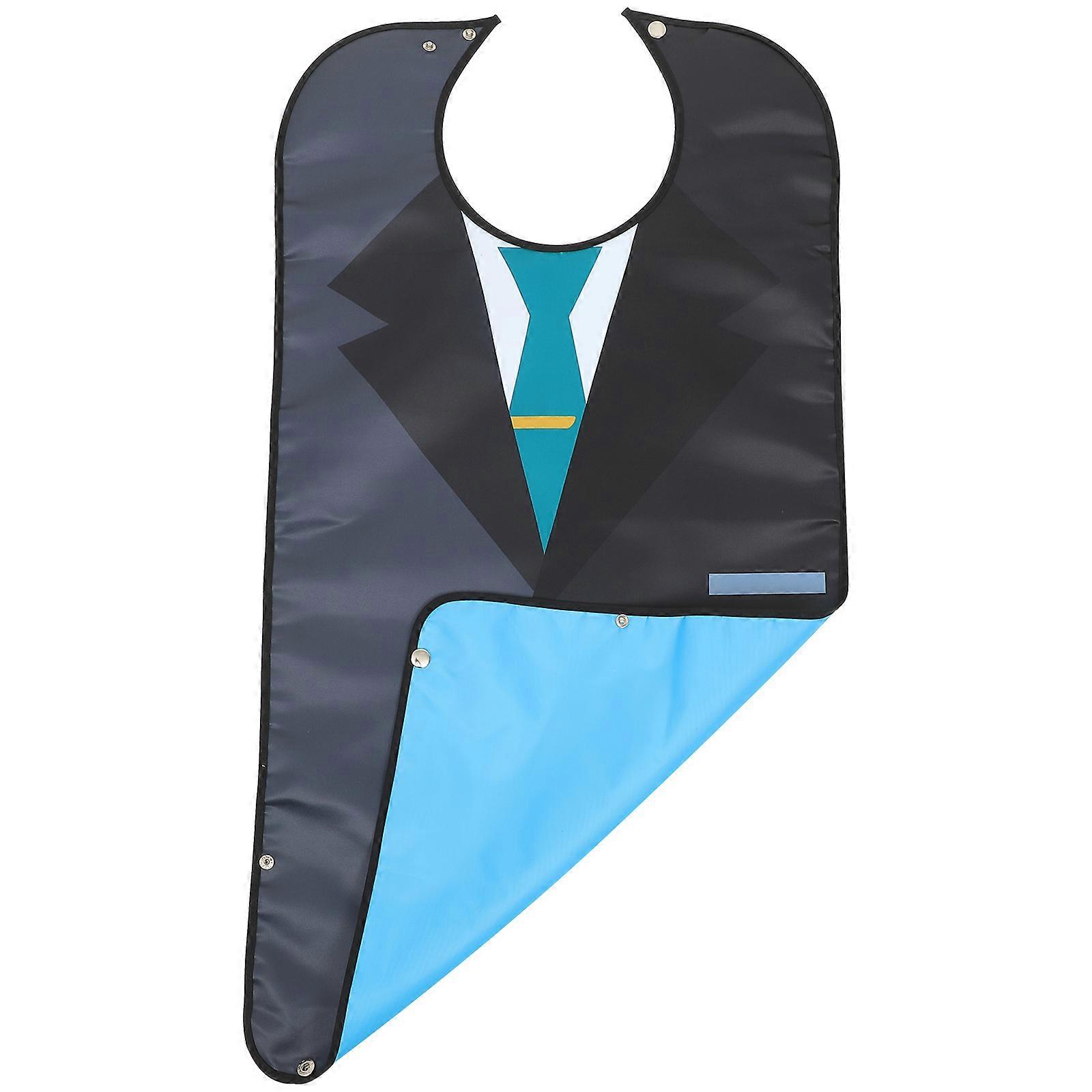 Washable Bib Protector for Adult Clothing Use Silver Polyester