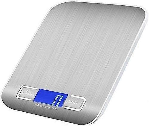 Digital Kitchen Scale Stainless Steel Precision Sensor Ultrathin Design with LCD Display 1g Accuracy