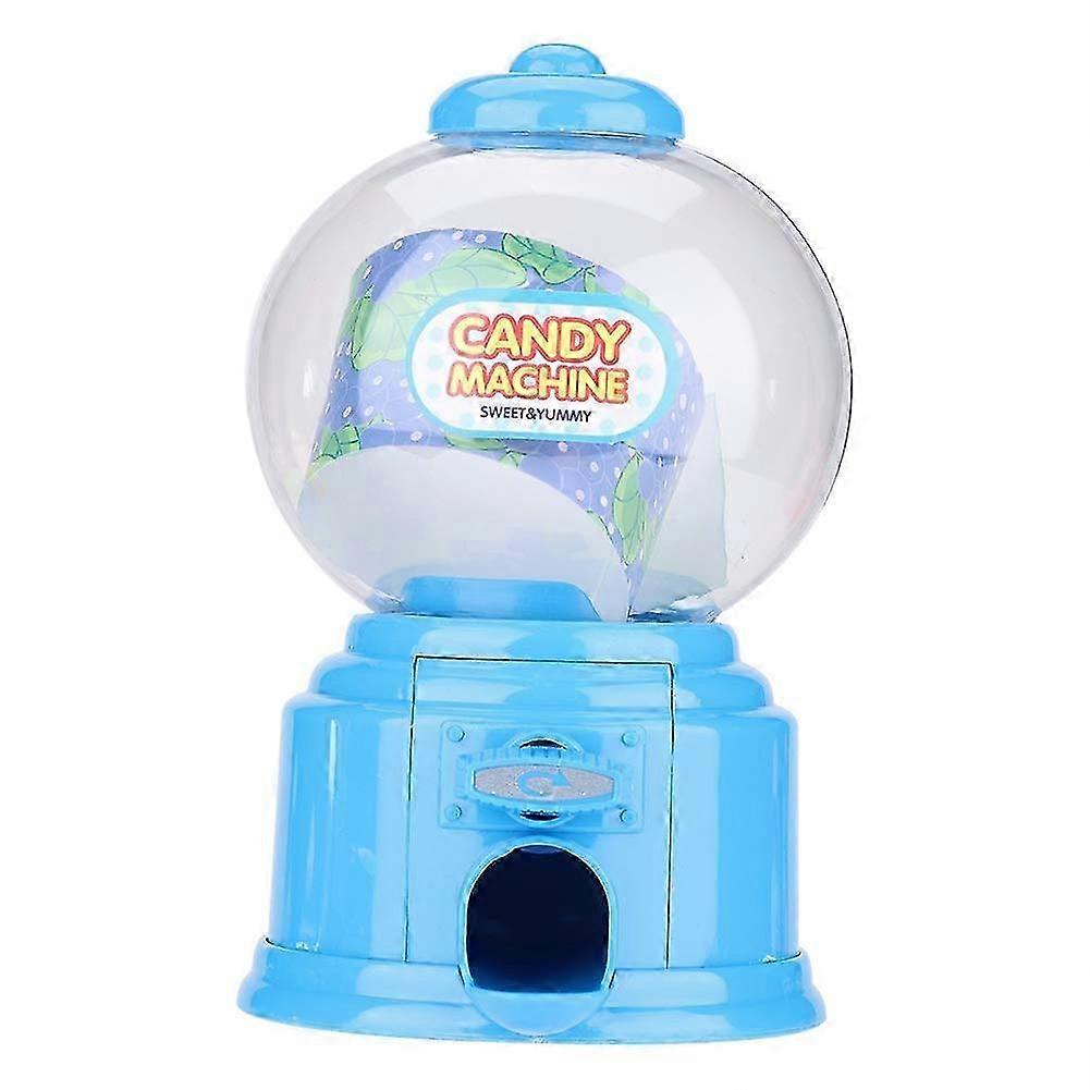 Coinless Candy Dispenser Mini Gumball Machine for Kids Durable Party Favor Blue