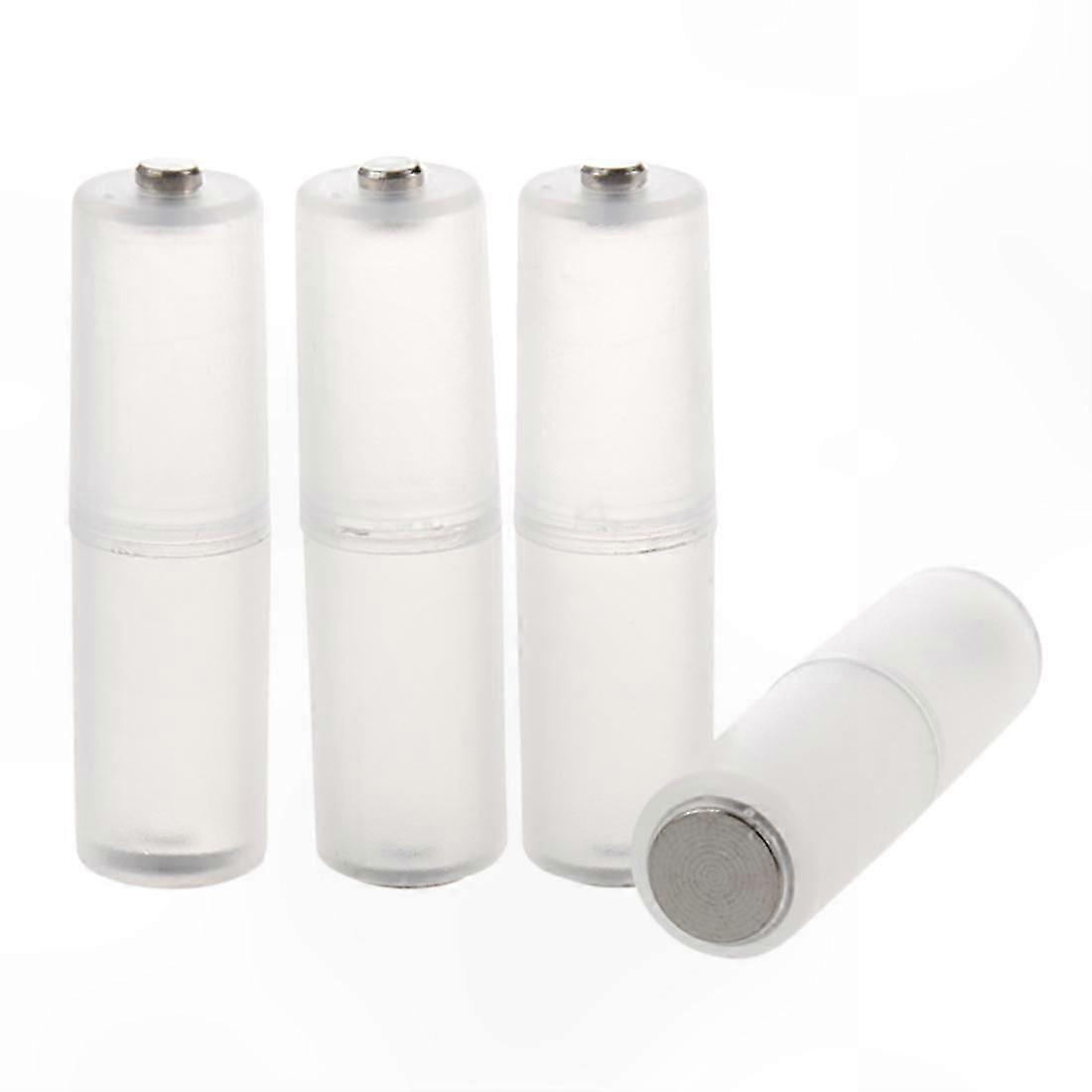 4-Pack AAA to AA Battery Converter Adapter with Cylindrical Case