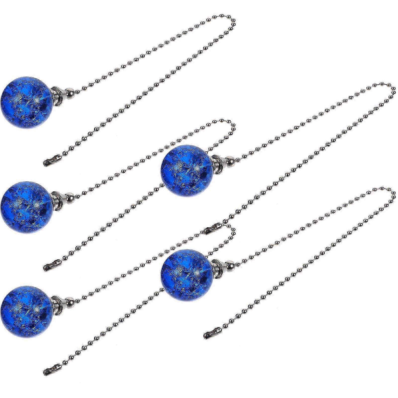 Crack Ball Pull Chain Extension 34X3X3CM Blue Metal For Decorators 5Pcs