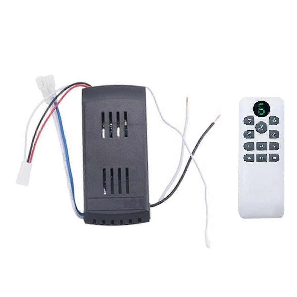 Ceiling Fan Remote Control Kit 50W 6-Speed Timing Function Replacement Remote for DC Ceiling Fans