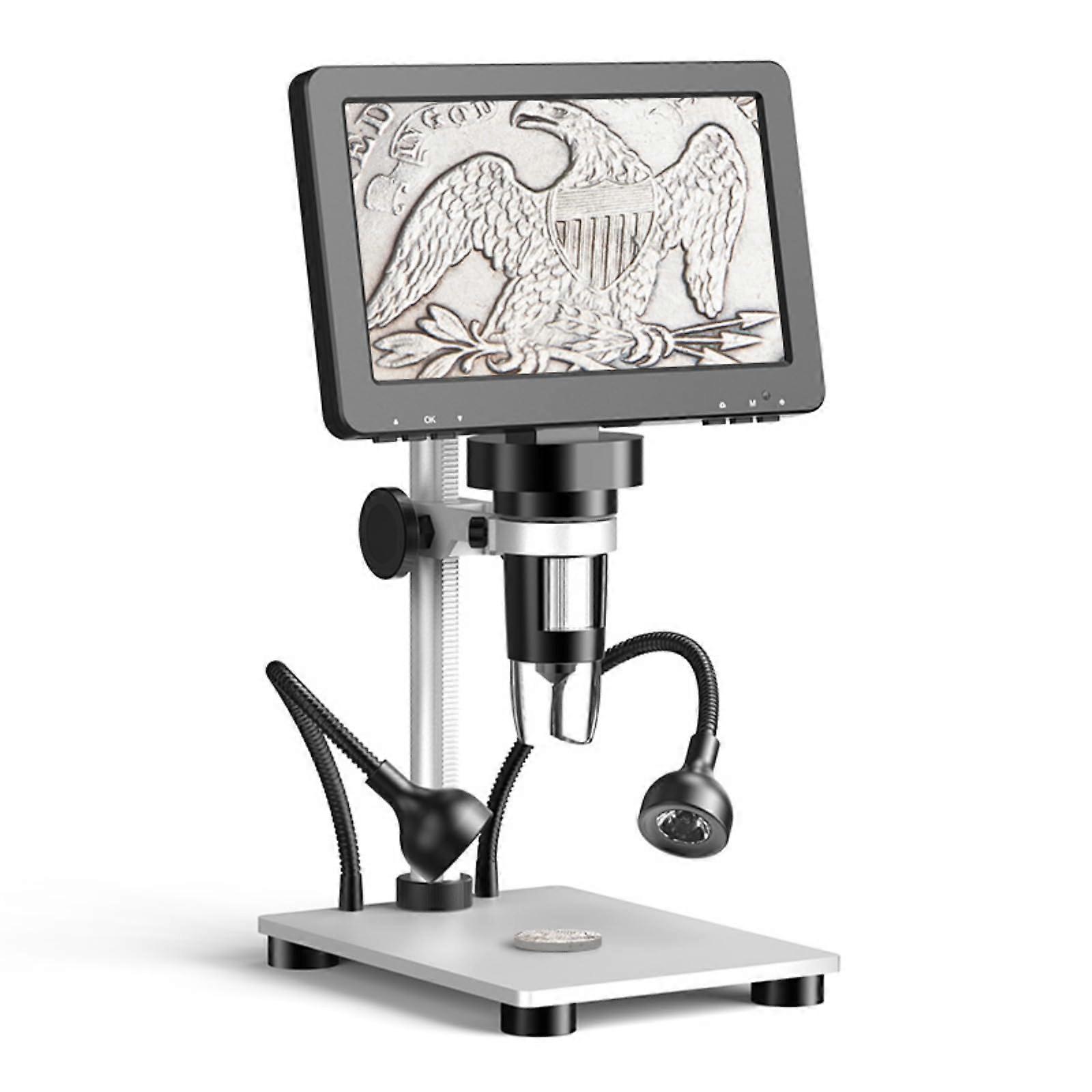 7 Inch LCD Digital Microscope 1200x  Magnification 12MP Camera for Coins and Soldering