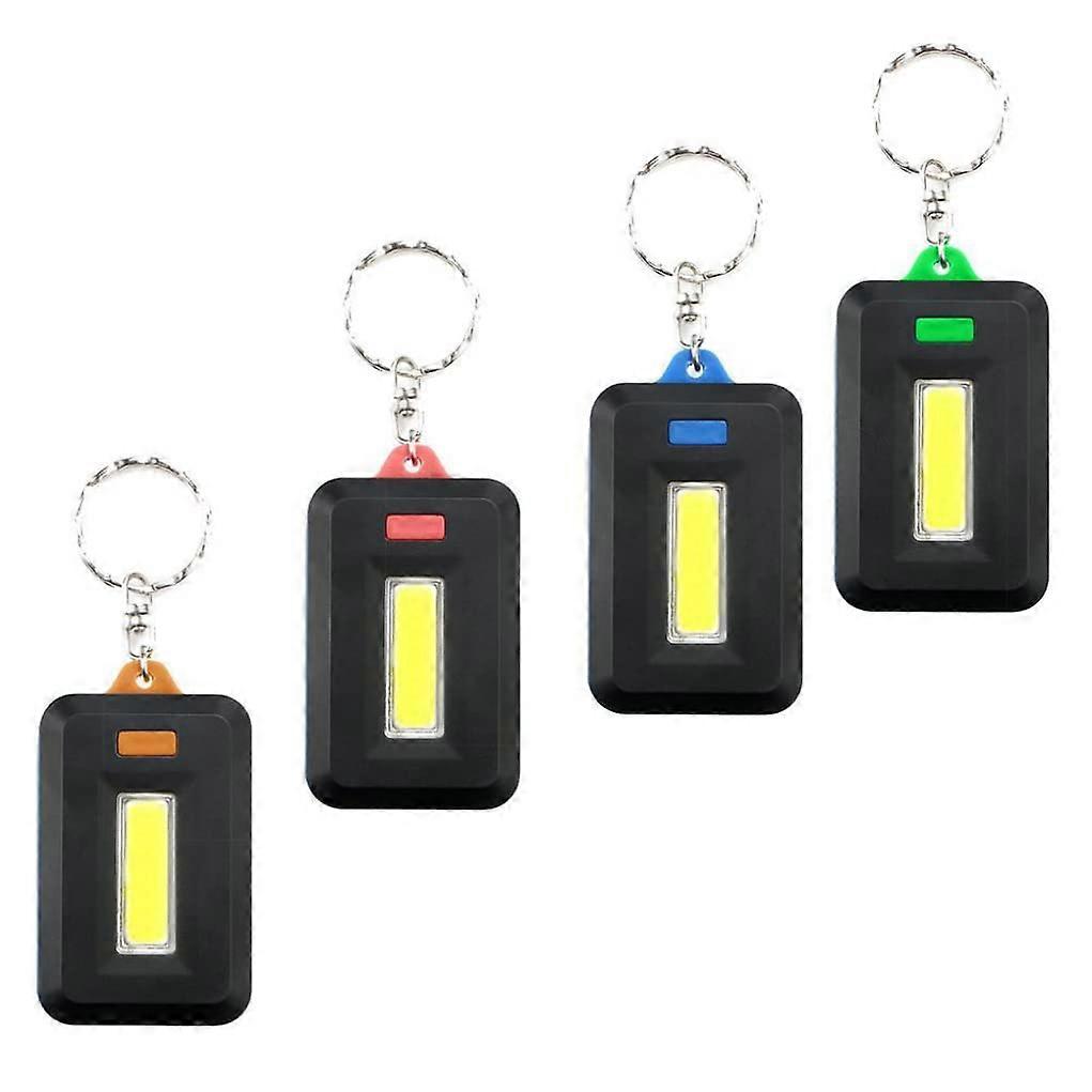 4PCS LED Keychain Flashlight Mini Keyring Torch Bright Compact Light for Camping and Emergency