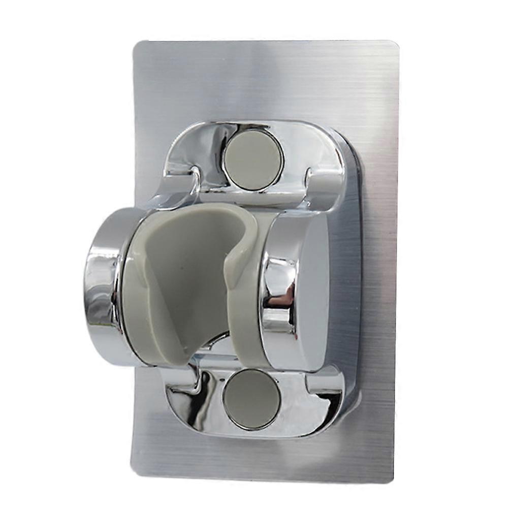 Silver Adhesive Shower Nozzle Base with Angle Adjustable for Bathroom