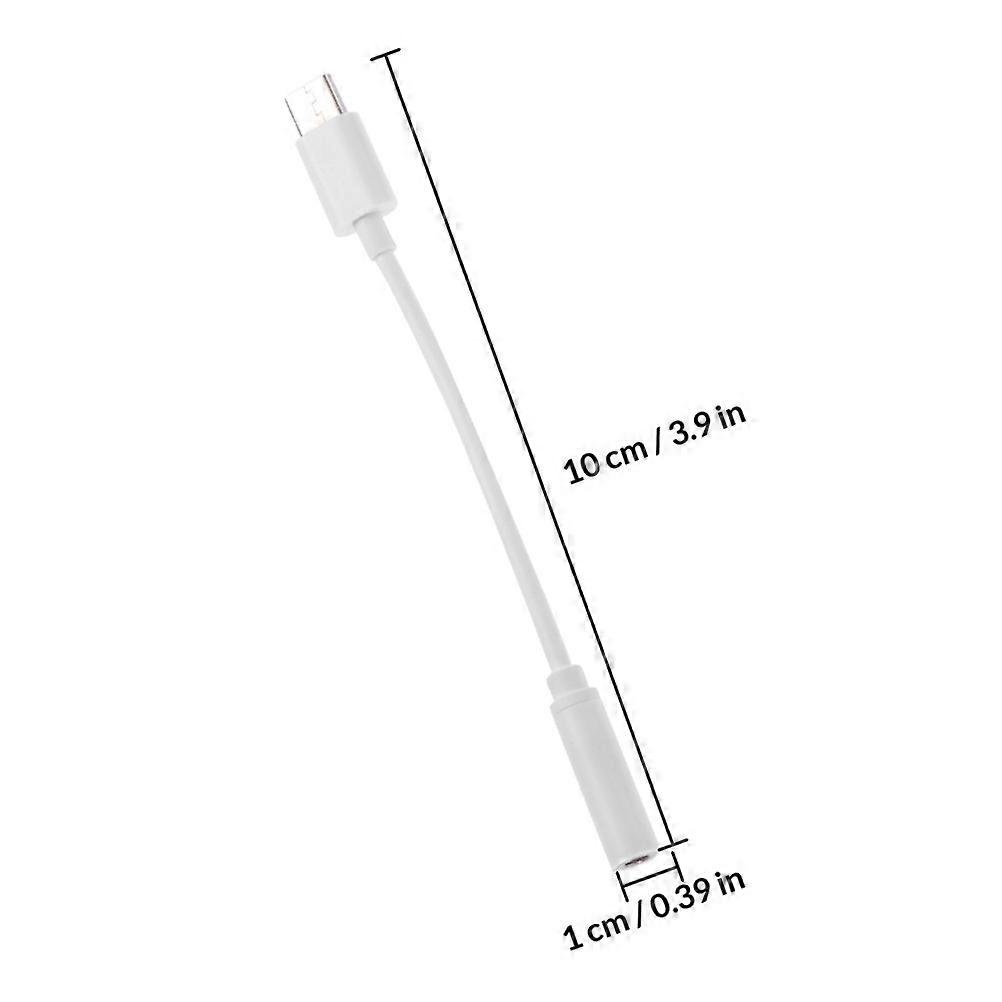 White Type-C to Headphone Adapter for Phone Use 2Pcs Durable Cable