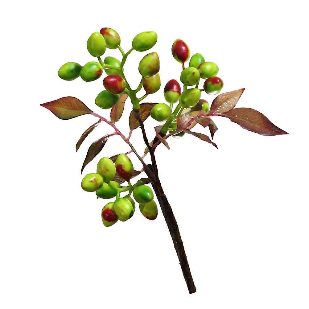 Artificial Olive Branch Simulation Olive Fruit Branch for Decor Green Foam