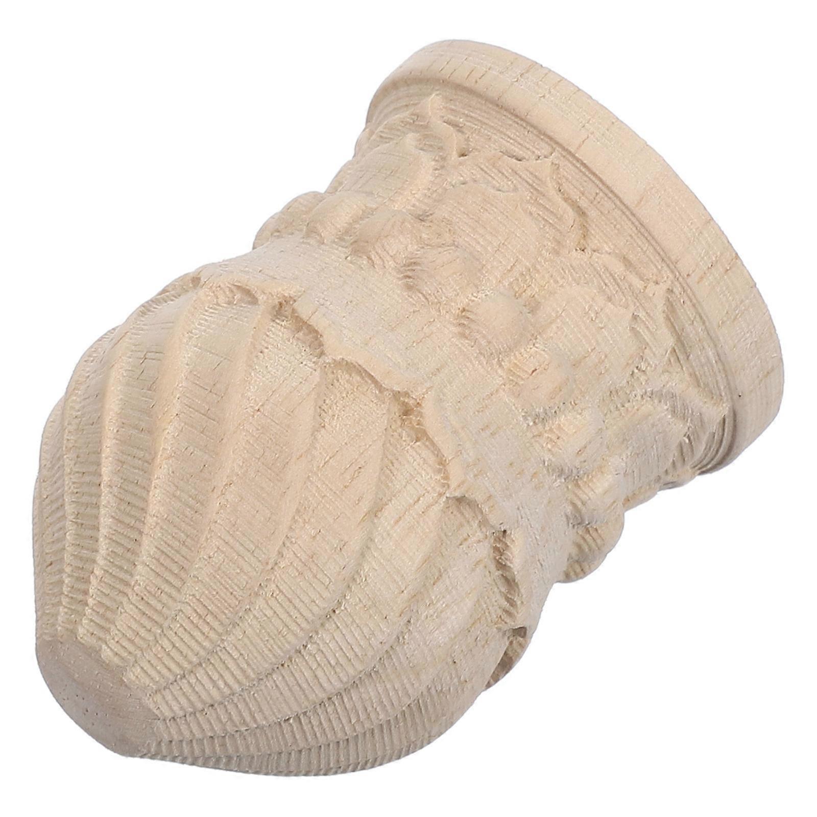 Khaki Wood Pineapple Finials for Decoration Solid Wooden Finials