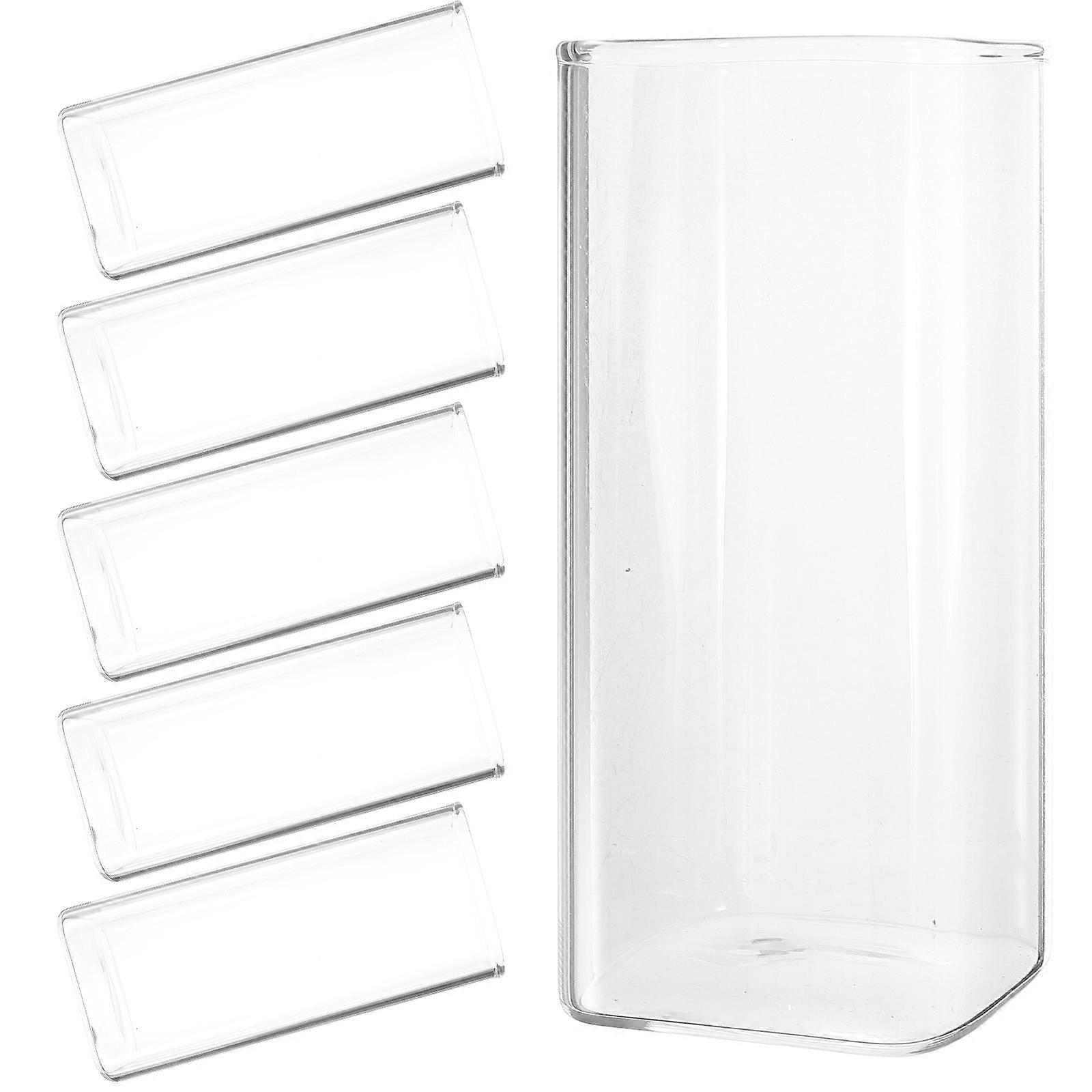 Clear Square Glasses Drinking Glasses for Bar Or Home 6Pcs