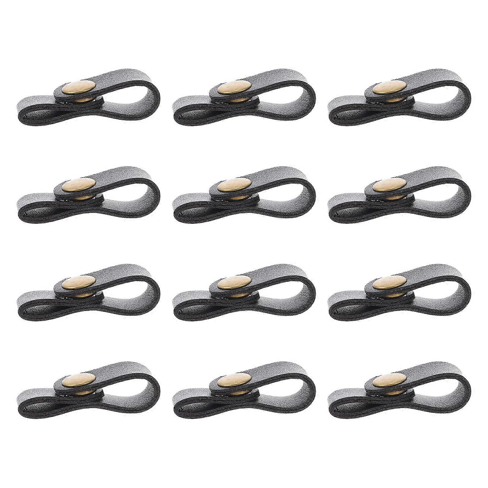 Data Cable Storage Buckle for Organization 48Pcs Set in Black