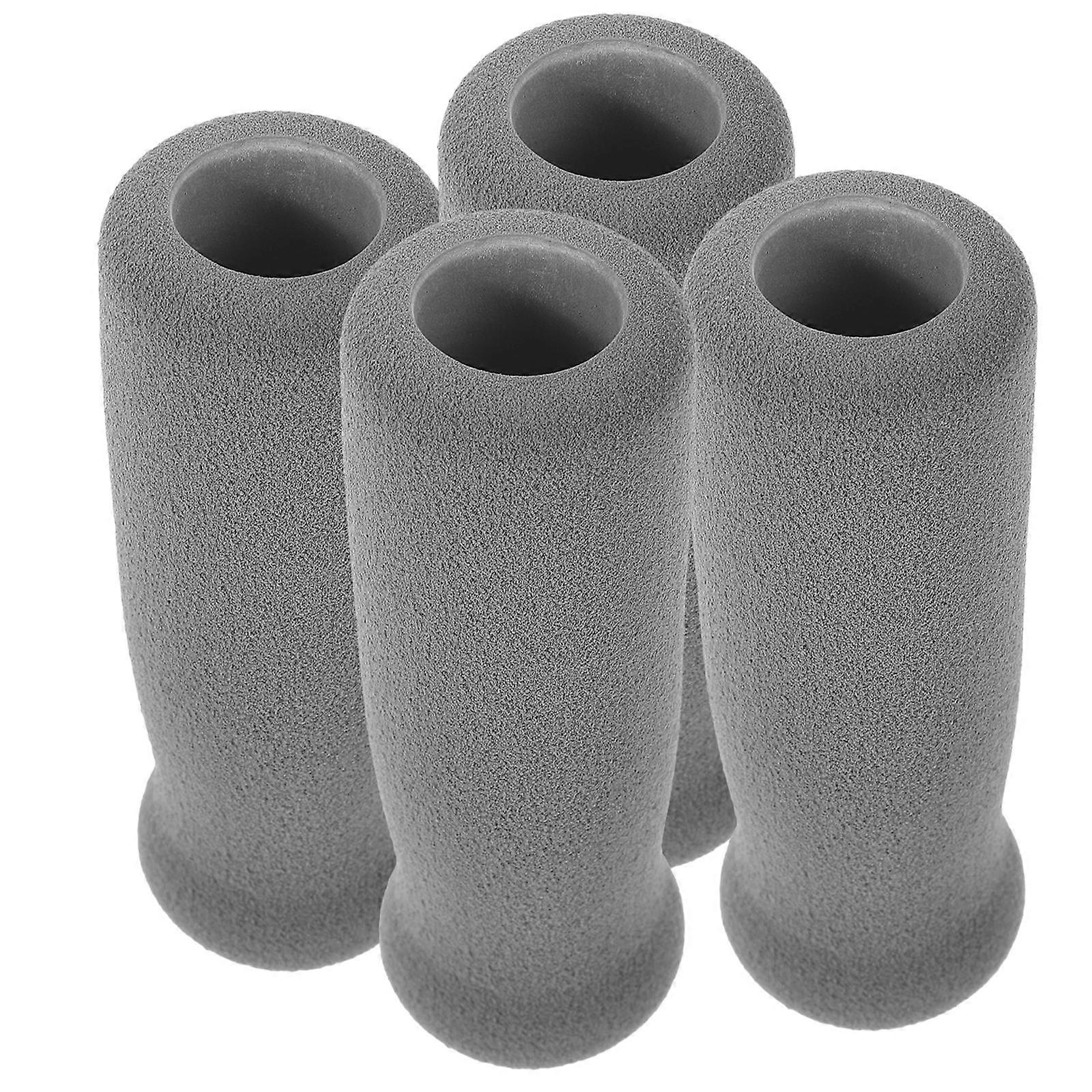 4Pcs Hand Cane Handle Grip Replacement for Anti-Slip Walking Support Grey