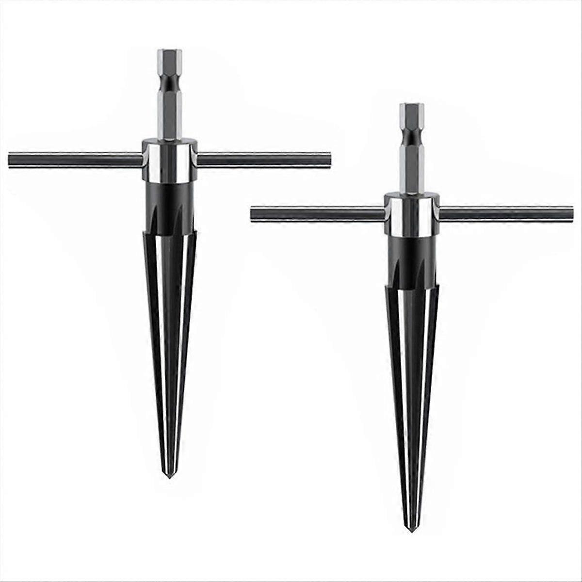 2Pcs Handle Taper Reamer ,Reamers Tool Hexagonal Handle