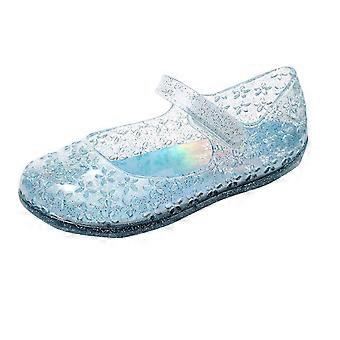 Meisjesslippers, modieus, gesloten teen, niet-zachte zool, jelly prinsessenschoenen, casual binnenslippers voor peuters, blauw, 4-4,5 jaar