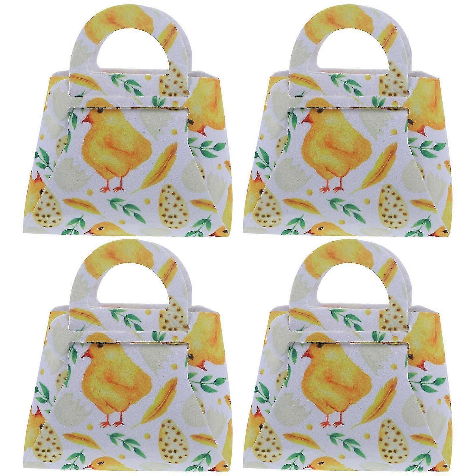 4pcs Easter Gift Bags Easter Candy Pouch Bags Easter Party Easter Gift Storage Pouches