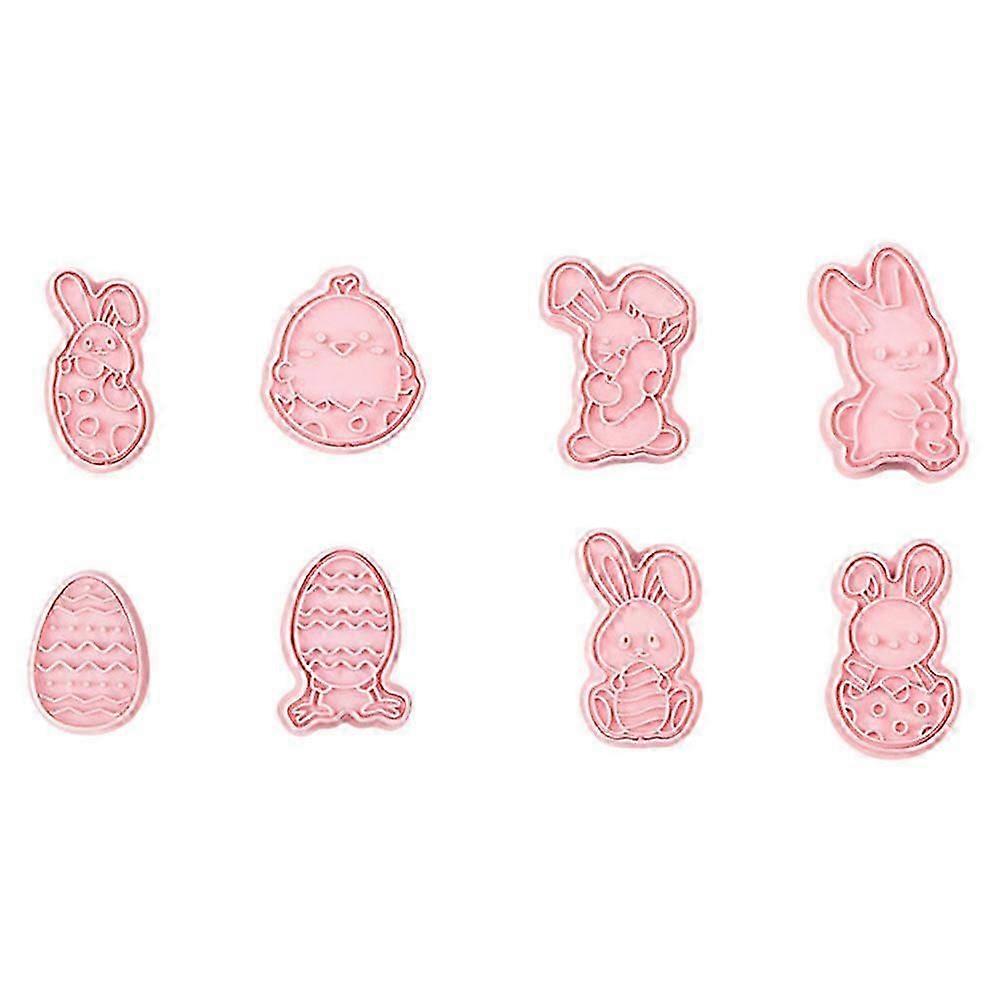 8Pcs 3D Easter Rabbit Egg Baking Molds