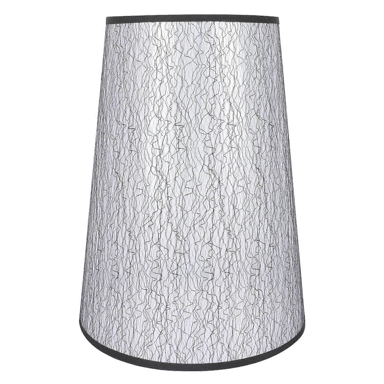 Silver Lamp Shade Shell for Small Tabletop Lamp Shade E27 Light Socket