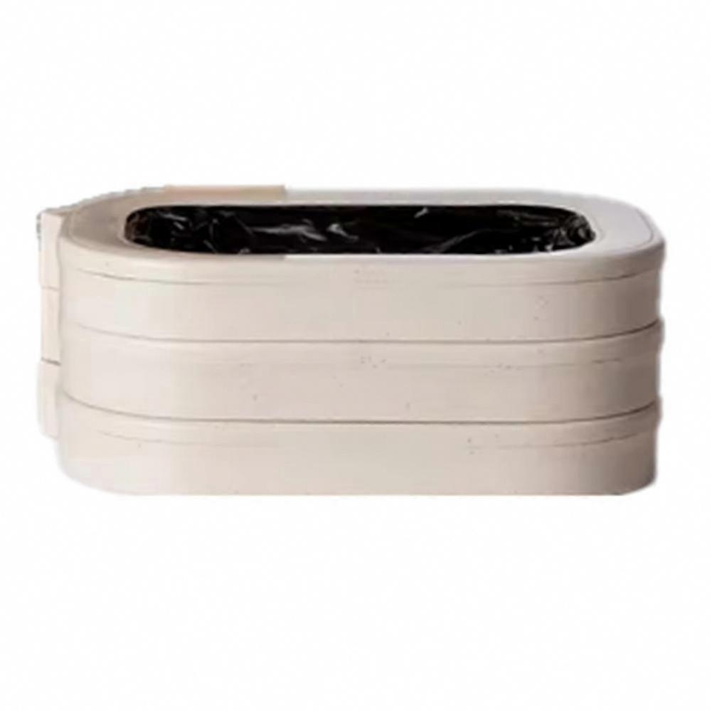 Refillable Ring Trash Bags Box, Premium Garbage Bin with Automatic Packaging, Ideal for Cat Litter Use