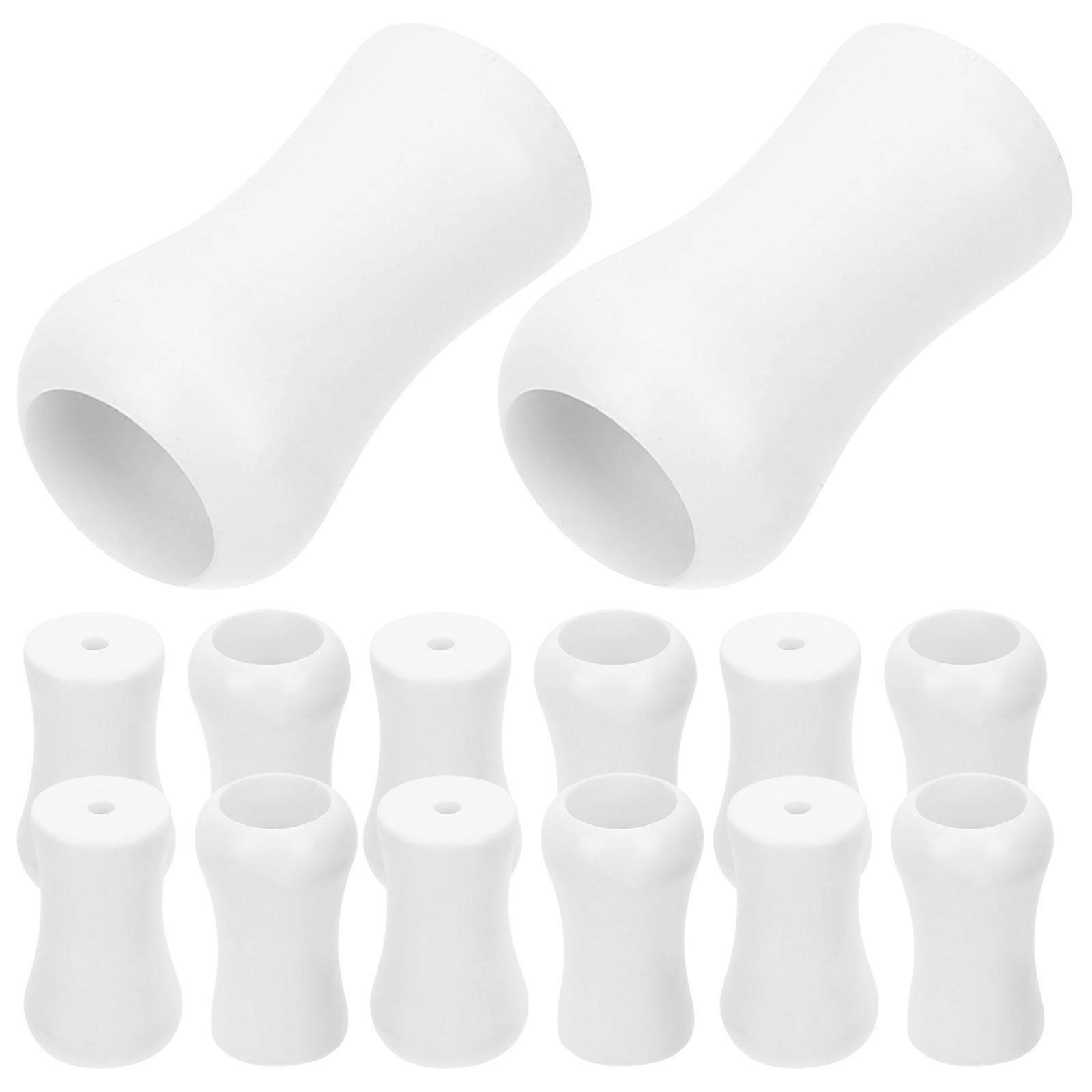 Light Cord Pull Ends Minimalist Design Window Blind Pull Cord Knobs White Round Shape Indoor Outdoor 16Set