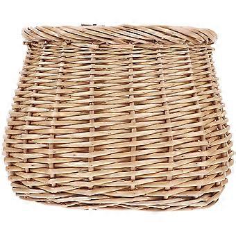 Front Basket for Bike Rattan Basket with 1Pcs Woven Bucket