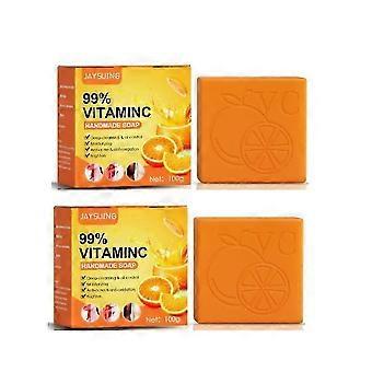 2x Vitamin C Whitening Soap, 99% Vitamin Handmade Soap For Acne Dark Spots