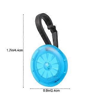 Mini LED-veiligheidslampje met clip voor op de rugzak, 2 stuks blauw