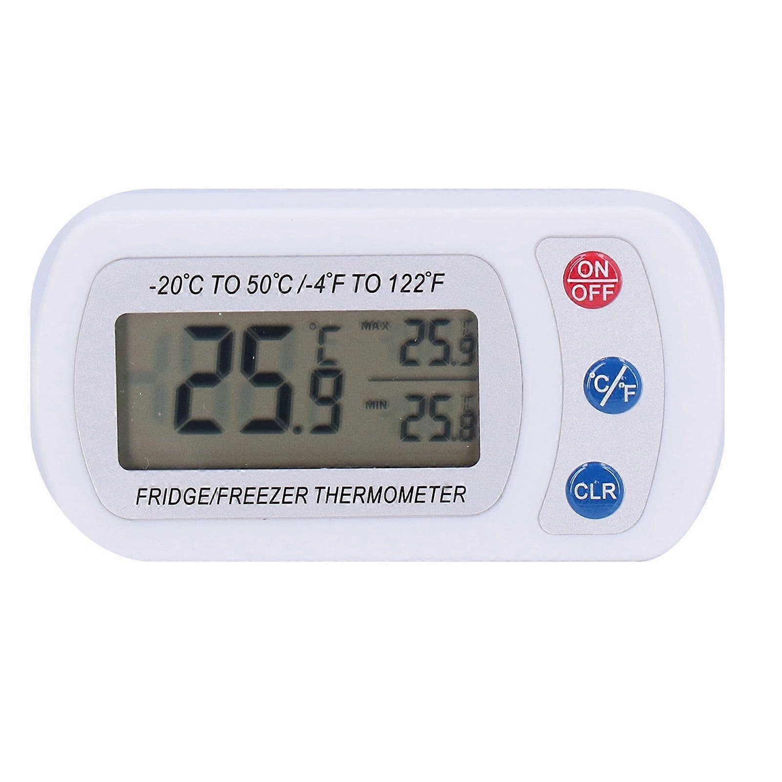53 Waterproof Refrigerator Thermometer with Digital Display Hook Electronic