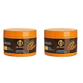 2stk udendørs solbrun gel sommerstrand bronzer creme til øjeblikkelig garvning
