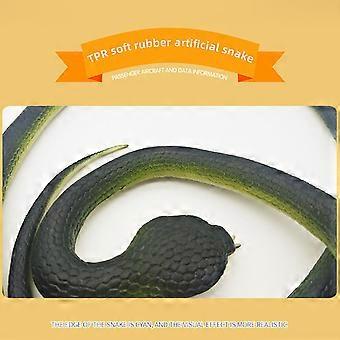 Grote Rubber Snake, Realistische Rubber Enge Snake Toy, 80cm Fake Grote Zwarte Mamba Slang voor Tuin Rekwisieten