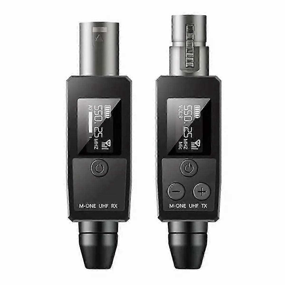 UHF Microphone Transmitter Receiver for 48V Capacitive Microphone
