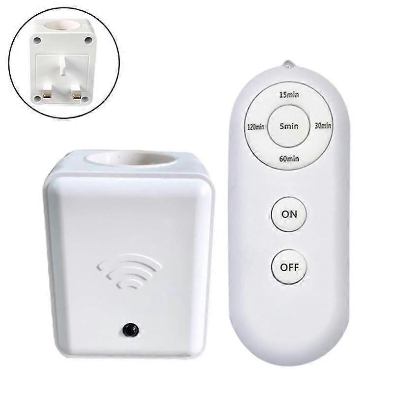 Wireless Remote Controlled E27 Light Socket Timer Switches 5 Programmable Setting for Energy Efficient Lighting UK Plug