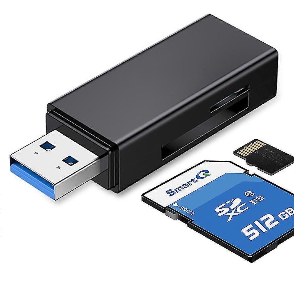 Usb 3.0 Sd / Tf Memory Card Reader, 2 Slots, Card Reader For Sdxc, Sd