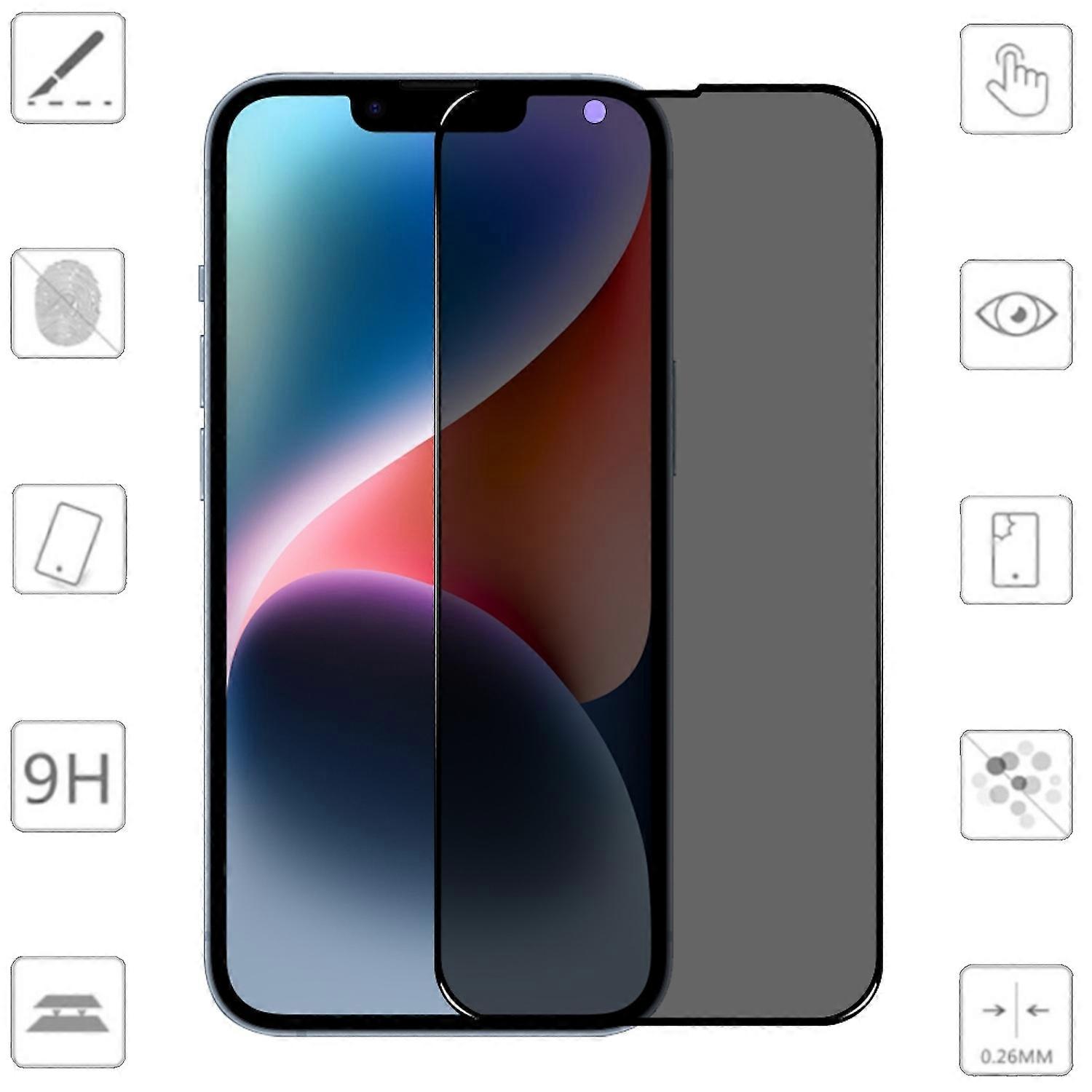 Privacy screen protector for Apple iPhone 17e / 16e (2x H9 film, anti-spyware)