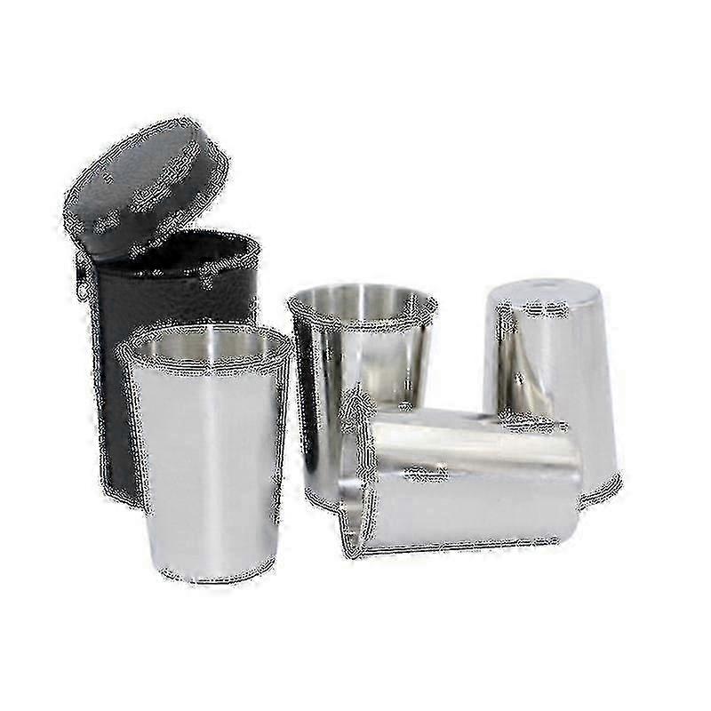 Stackable Wine Glasses 150ml Stainless Steel 4pcs Portable