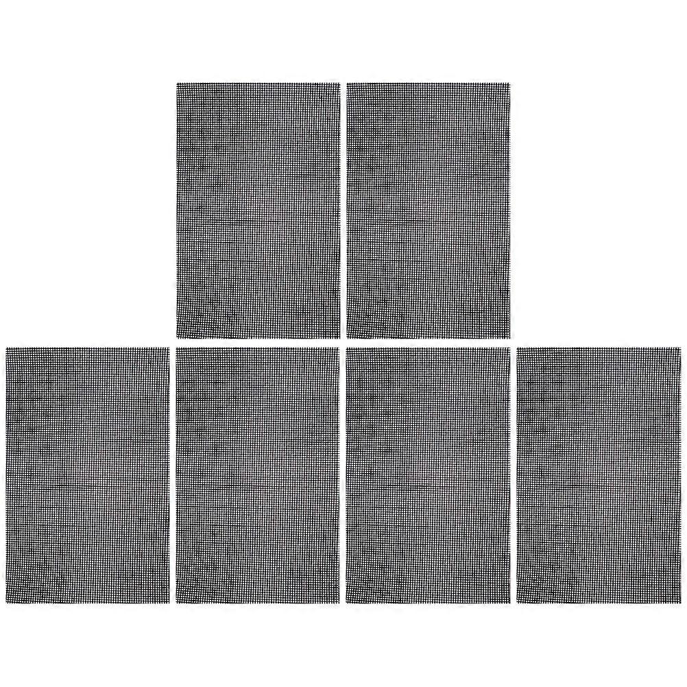 DIY Plastic Mesh Sheets for Handmade Crafts Black Rectangular 12Pcs