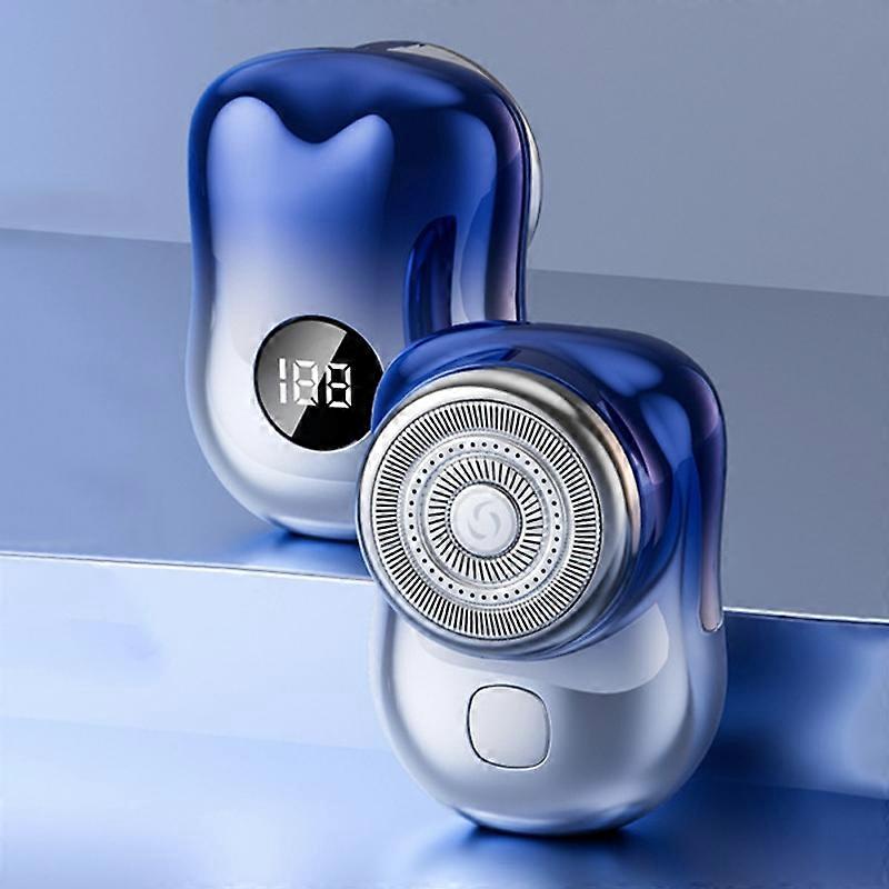 Electric Mini Shaver Digital Display Gradient Blue